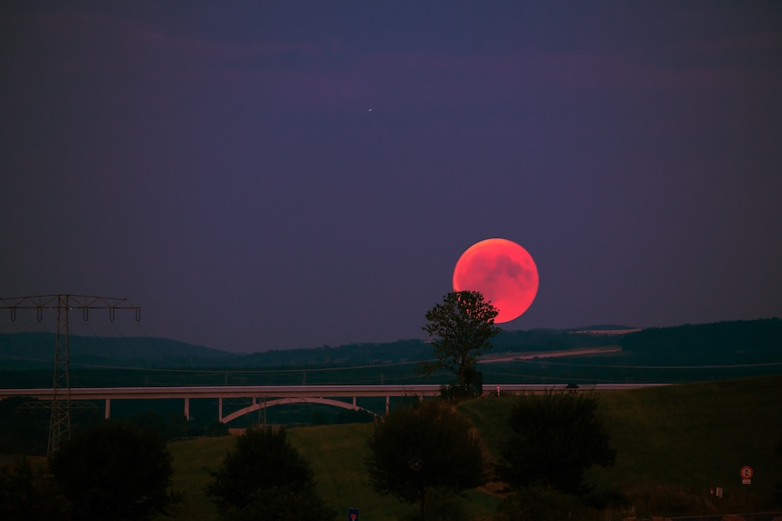 Lunar eclipse and burning out